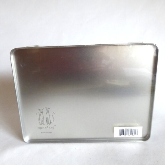 NEW CHRISTMAS SNOWMAN HOLIDAY KEEPSAKE STORAGE TIN BOX CONTAINER STORE - Picture 7 of 9